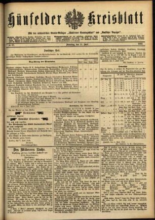 Ausgabe vom Dienstag, den 11. Juni 1912.