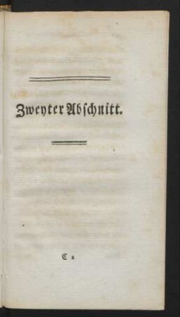Zweyter Abschnitt.