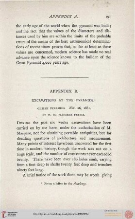 Appendix B: Excavations at the Pyramids