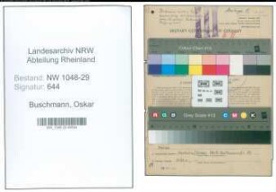 Entnazifizierung Oskar Buschmann , geb. 05.03.1893 (Beamter)