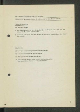 [Lehrgänge 01 bis 07]
