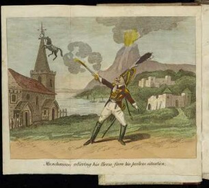 Munchausen relieving his Horse from his perilous situation