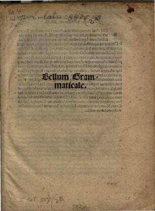 Grammaticale bellum Nominis et Verbi regum de principalitate orationis inter se contendentium