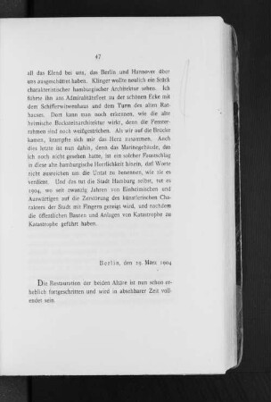 Berlin, den 29. März 1904