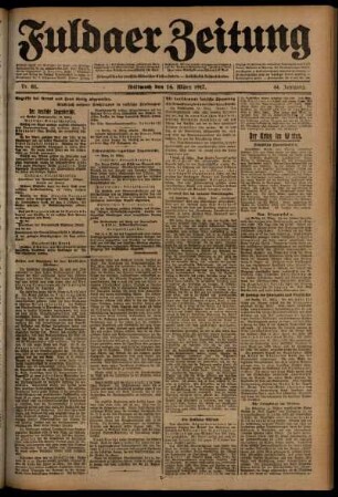 Ausgabe vom Mittwoch, den 14. März 1917.