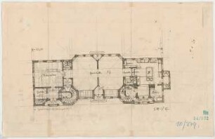 Fischer, Theodor; München; Bayerische Geschützwerke - Zwischengeschoss - Damengarderobe (Grundriss)