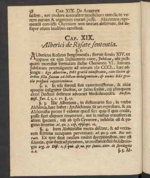 Cap. XIX. Alberici de Rosate sententia.