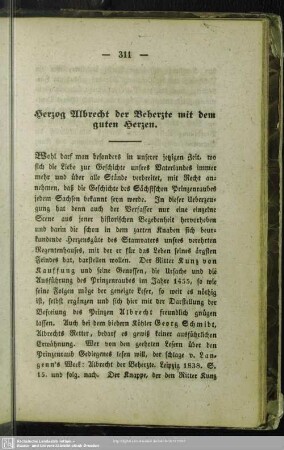 Herzog Albrecht der Beherzte mit dem guten Herzen
