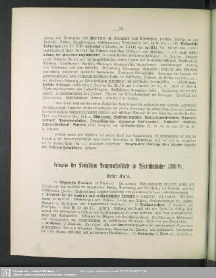 Lehrplan der Königlichen Baugewerkenschule
