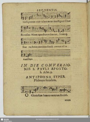 In die conversionis S. Pauli apostoli