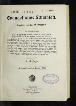 58: Evangelisches Schulblatt - 58.1914