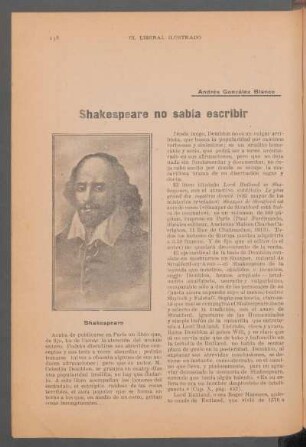Shakespeare no sabía escribir