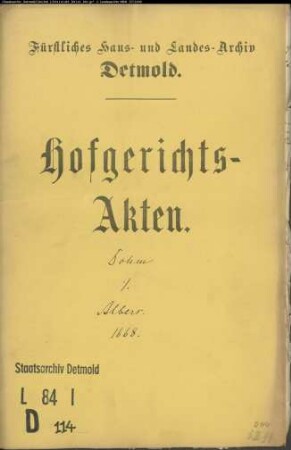 Dohm, Hermann gegen Franz Christoph von Kerssenbrock zu Wierborn - Schuldforderung