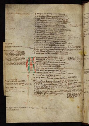 Fleuronnée-Initiale A, gespalten