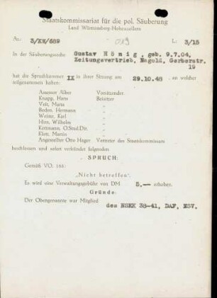 Hönig, Gustav