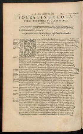 Socratis Scholastici Historiae Ecclesiasticae, Liber Primus.