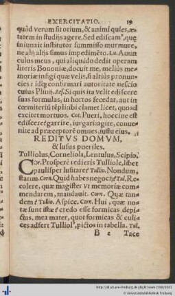 Reditus Domum & lusus pueriles.