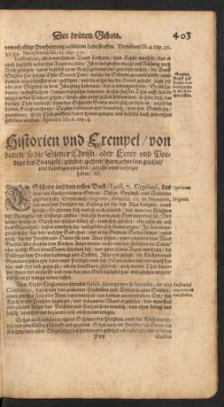 Historien und Exempel/ von denen/ so die Diener Christi/ ...