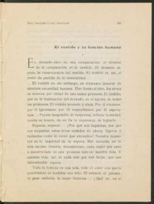 El vestido y su función humana