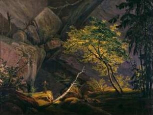 Felslandschaft mit Mönch