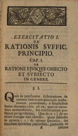 Commentatio philosophica de Principio Rationis sufficientis