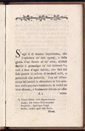S'egli è di fomma importanza, che ...