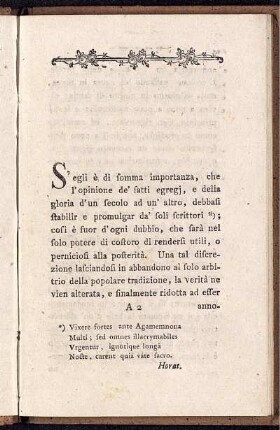 S'egli è di fomma importanza, che ...