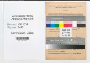 Entnazifizierung Georg Lommatzsch , geb. 00.00.0000 (Oberstleutnant)