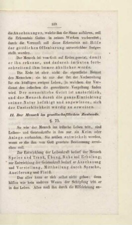 II. Der Mensch im gesellschaftlichen Zustande