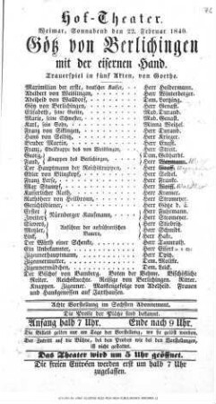 Götz von Berlichingen mit der eisernen Hand