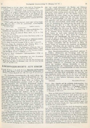 37-38 [Rezension] Frend, William H. C., Martyrdom and persecution in the early church