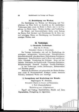 IX. Technologie