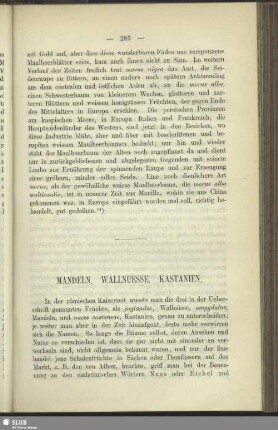 Mandeln, Walnüsse, Kastanien