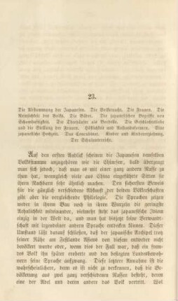 23. Die Abstammung der Japanesen. Die Volkstracht. Die Frauen. Die Reinlichkeit des ...