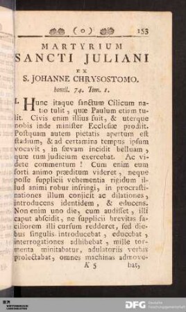 Martyrium Sancti Juliani.