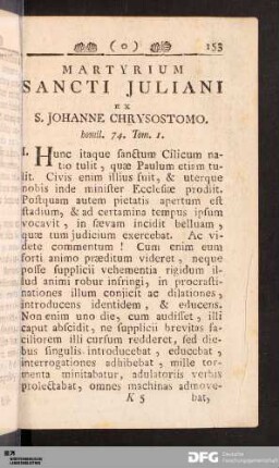 Martyrium Sancti Juliani.