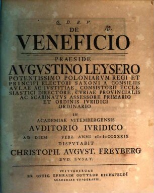 De veneficio