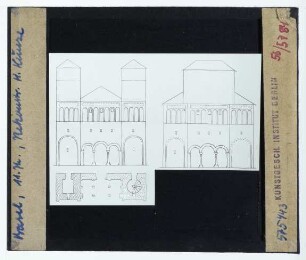 Basel, Münster : Rekonstruktionen der Fassade des Heinrichsbaus