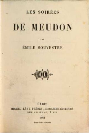 Oeuvres complètes, 8. Les soirées de Meudon