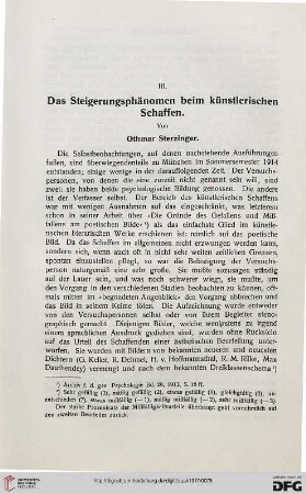 Das Steigerungsphänomen beim künstlerischen Schaffen
