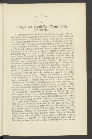 II. Mängel des preusischen Wassergesetzentwurfs