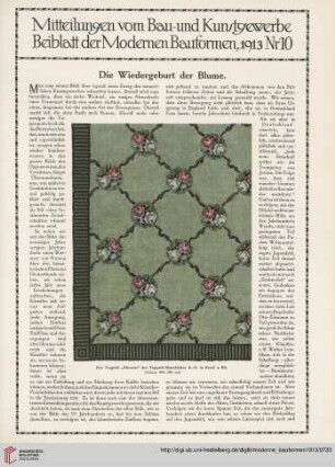 Mitteilungen vom Bau- und Kunstgewerbe. Beiblatt der Modernen Bauformen, 1912 Nr. 10