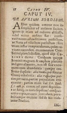Caput IV. De Aurium Sordibus.
