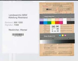 Entnazifizierung Werner Neukircher, geb. 25.06.1909 (Bankangest.)