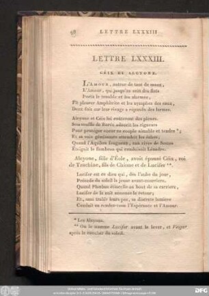 Lettre LXXXIII.