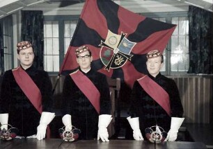 Freiburg: Drei farbentragende Studenten der Verbindung Teutonia