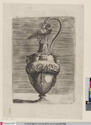 [Aiguière, dont le milieu du corps est orné d'un bas-relief; Ewer with a Bas-Relief; Vase mit einem Flachrelief]