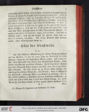 Höhe der Brustwehr