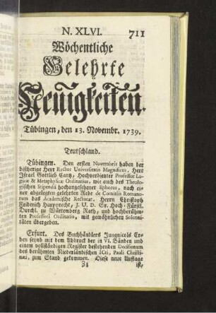 XLVI. (13. Novembr. 1739)