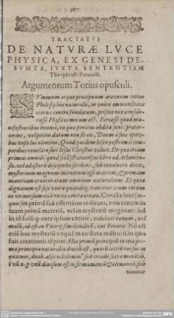 Argumentum Totius opusculi.